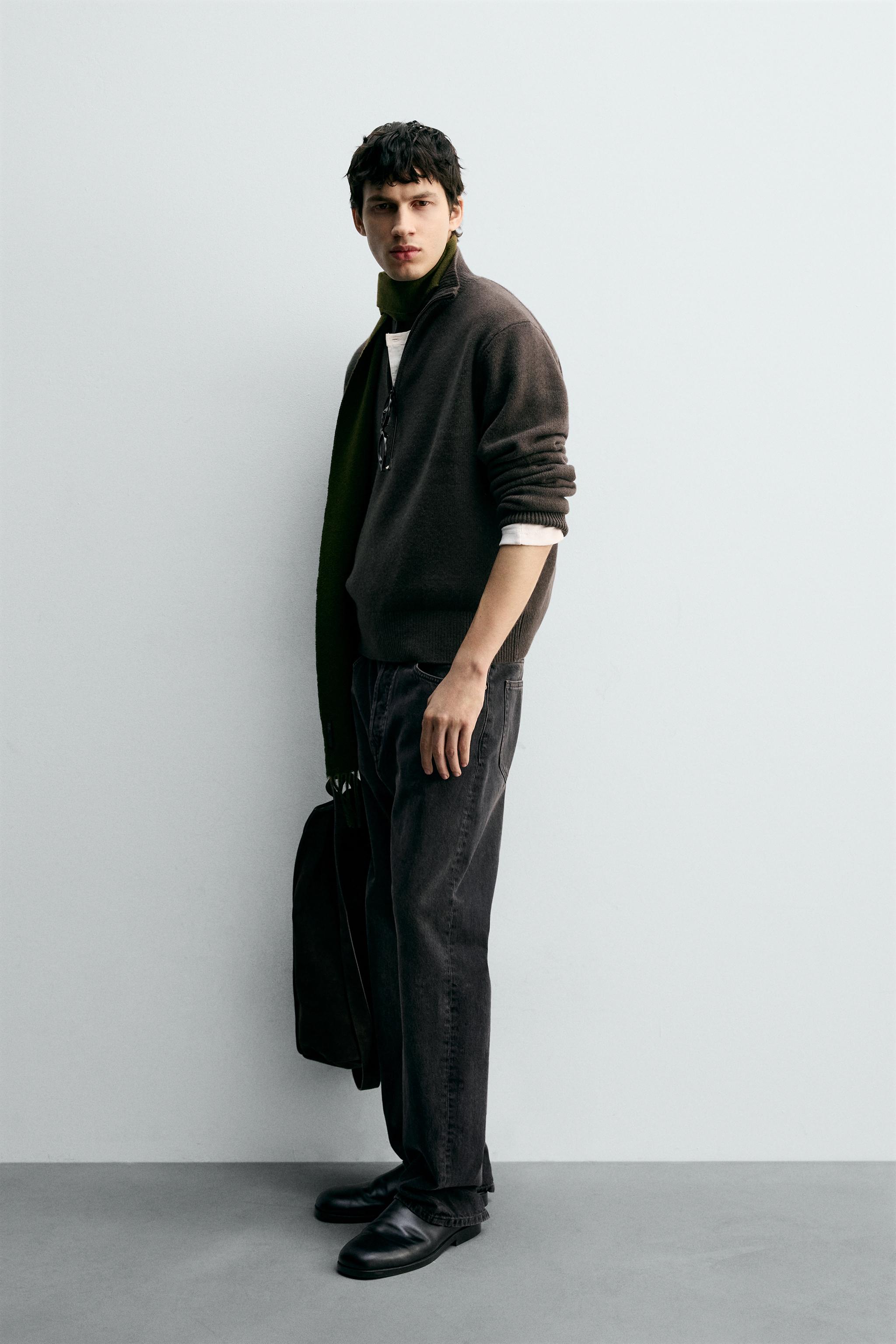 100% WOOL QUARTER-ZIP JUMPER